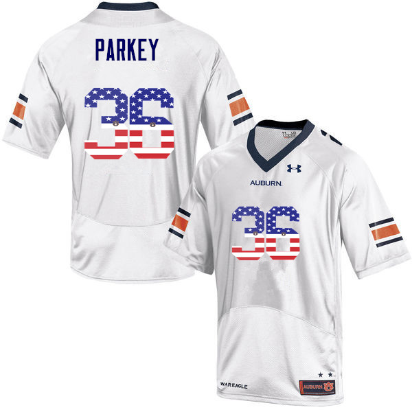 Men's Auburn Tigers #36 Cody Parkey USA Flag Fashion White College Stitched Football Jersey